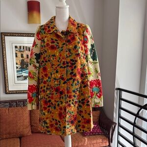 elevenses Multi colored Floral Print Coat
